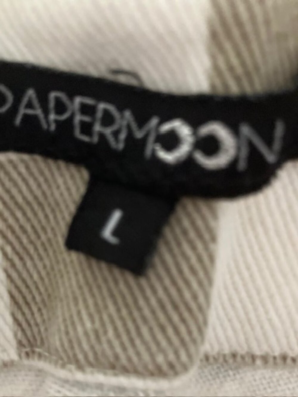 Papermoon women's checkerboard wide leg cropped pant SZ Lg taupe skater - Picture 4 of 5